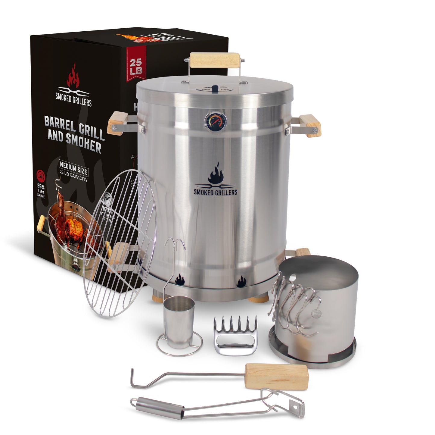 Barrel Smoker & Barril Asador Ahumador - (Medium/Mediano)