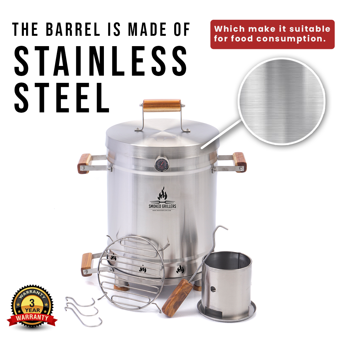 Barrel Smoker & Barril Asador Ahumador - (Large/Grande)